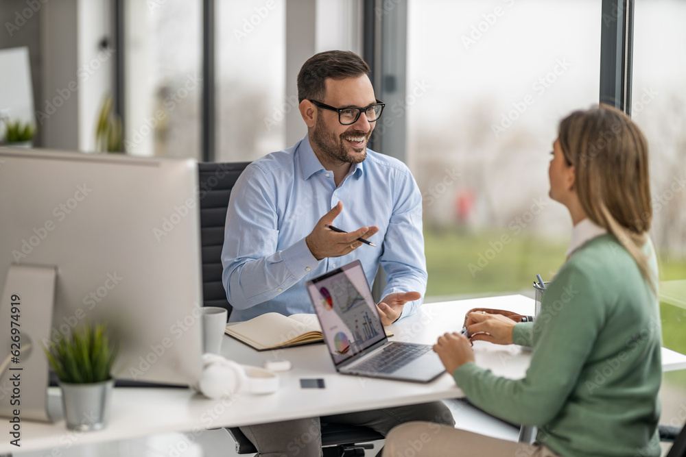 Web designers working at office and planning new website