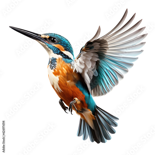 Fototapeta Beautiful kingfisher bird on transparent background