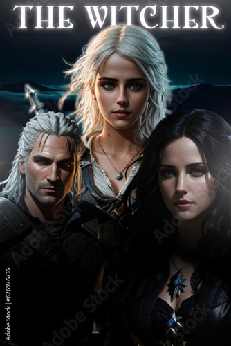 The Witcher poster created with Photopea and Leonardo AI. photo