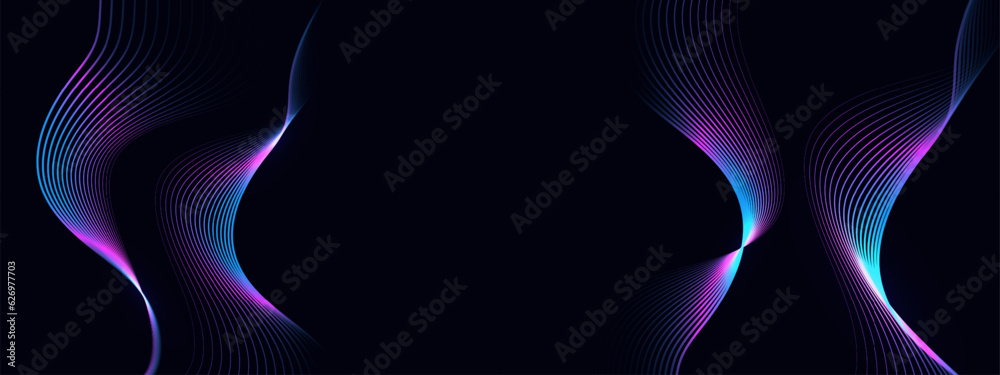 Abstract dark background with glowing wave. Technology hi-tech futuristic template. Vector illustration
Abstract dark background with glowing wave. Technology hi-tech futuristic template. Vector illustration
