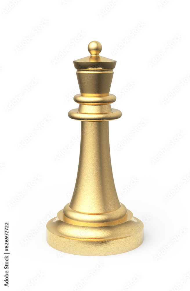 chess queen isolated on white. chess piece 3d illustration chess queen isolated on white. chess piece 3d illustration