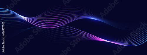	
Abstract dark background with glowing wave. Technology hi-tech futuristic template. Vector illustration	
