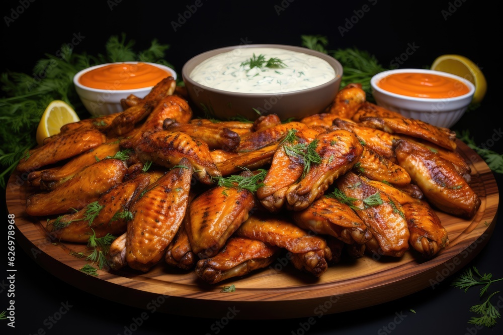 fried chicken wings with sauce fried chicken wings with sauce
