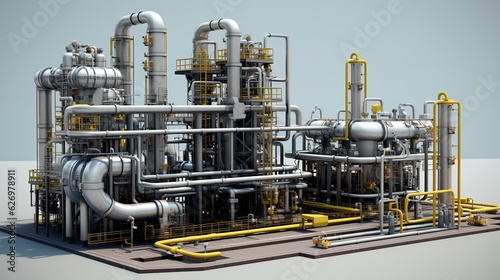 oil refinery plant. generative ai