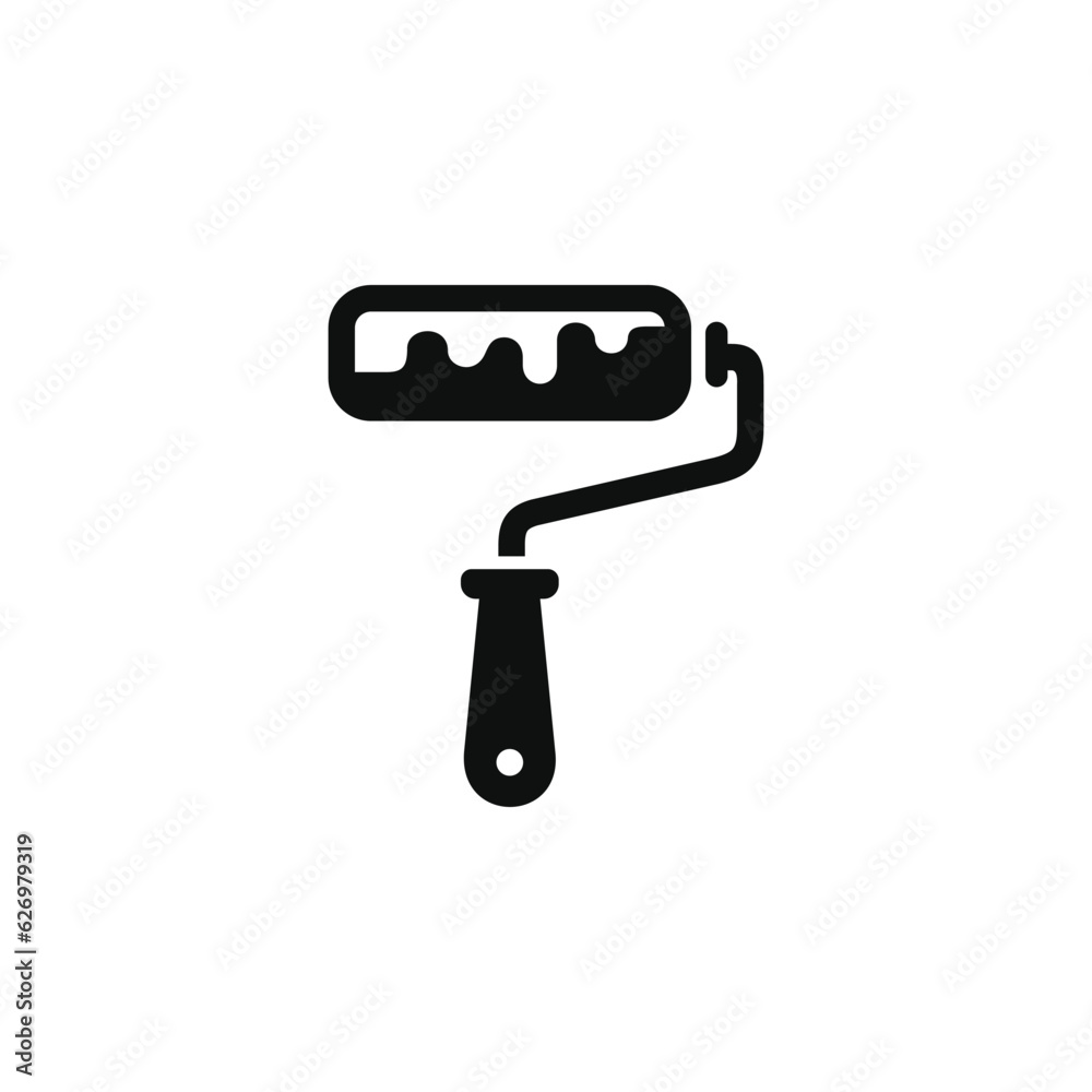 Obraz premium Paint roller icon isolated on white background