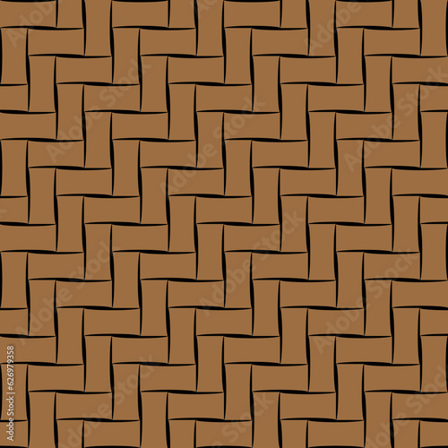 Seamless brown ratten basket pattern background textile