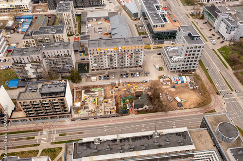 Drone photography of new apartment complex being built © M