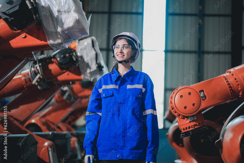 factory-engineer-woman-inspecting-on-machine-with-smart-tablet-worker