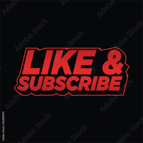 Like and Subscribe YouTube Button. Banner Design. Like and Subscribe Icon Vector Isolated.