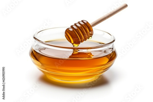 Honey isolated on white background.Generative Ai.