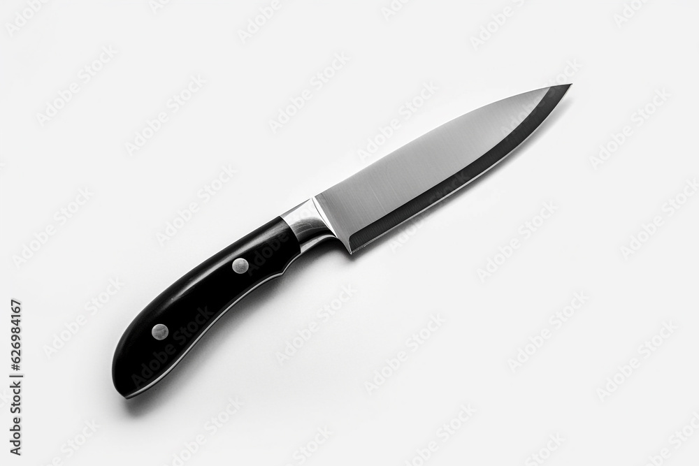 knife on white background.Generative Ai. knife on white background.Generative Ai.