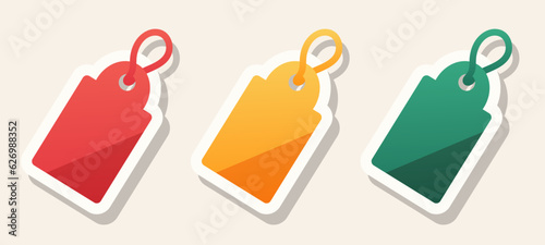 Price tag set. Vector clipart isolated on white background.