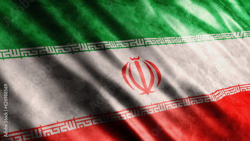 Iran National Grunge Flag, High Quality Grunge Flag Image 