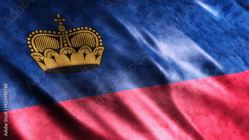 Liechtenstein National Grunge Flag, High Quality Grunge Flag Image