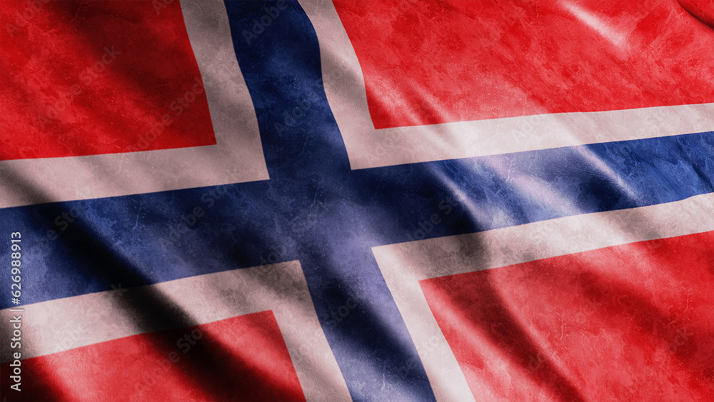 Fototapeta premium Norway National Grunge Flag, High Quality Grunge Flag Image