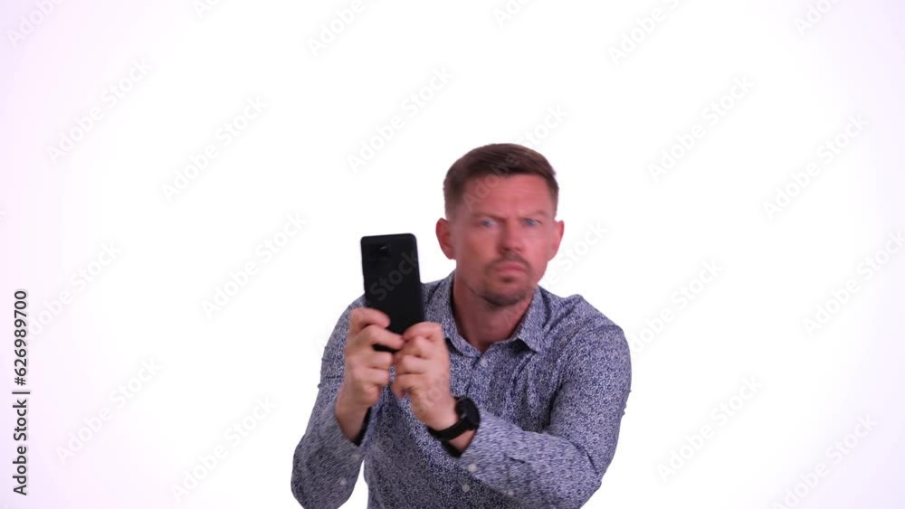Holding smartphone mobile phone and taking pictures. Man shooting camera and taking pictures
