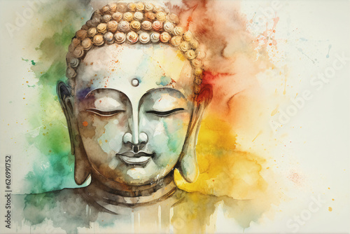 buddha acryl drawing