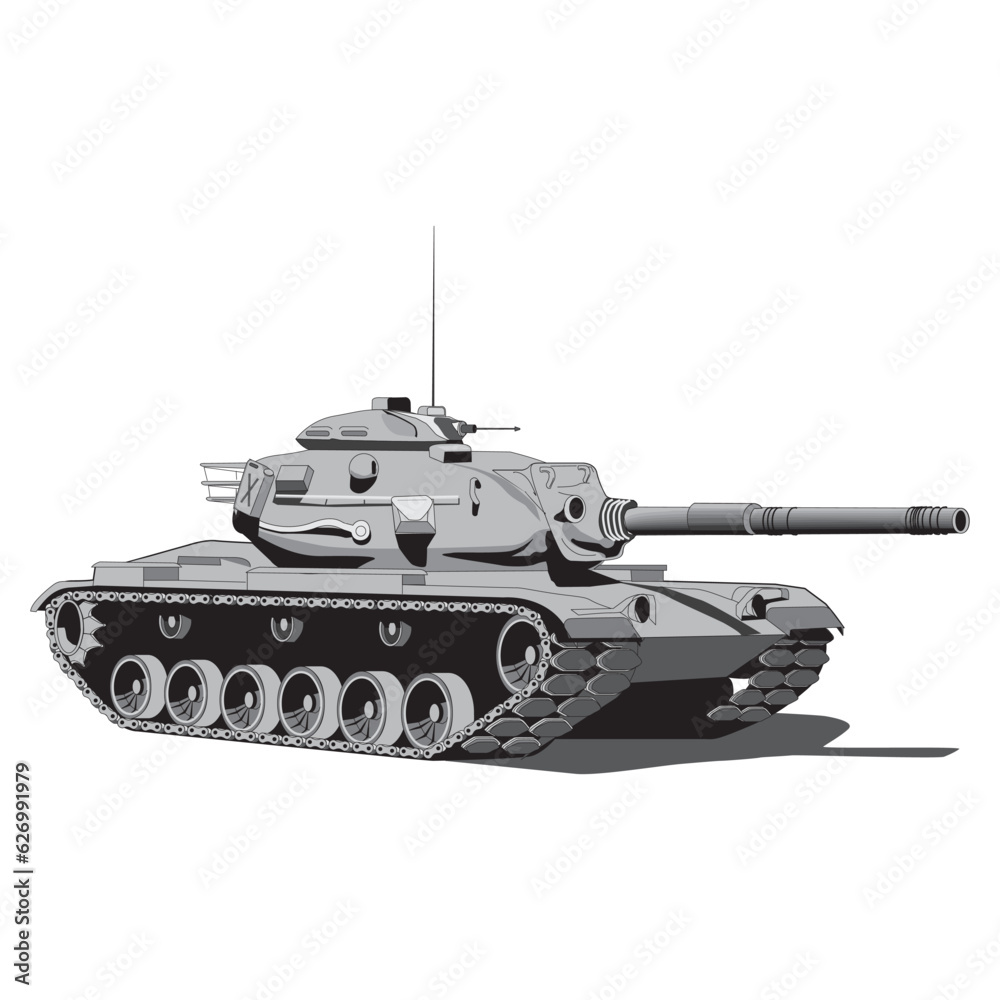 Military tank. Heavy Equipment. Armored Corps. A lot of iron. Cannon, optical review, gun, shells. Tracked vehicles. Equipment for the war. The attack on the enemy. Vector illustration in EPS10 Military tank. Heavy Equipment. Armored Corps. A lot of iron. Cannon, optical review, gun, shells. Tracked vehicles. Equipment for the war. The attack on the enemy. Vector illustration in EPS10