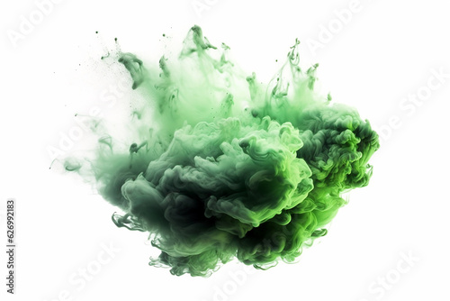 Explosion paint green color 08