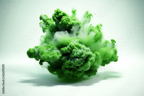 Explosion paint green color 07