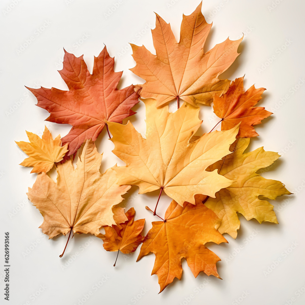 Fototapeta premium autumn leaves isolated on white