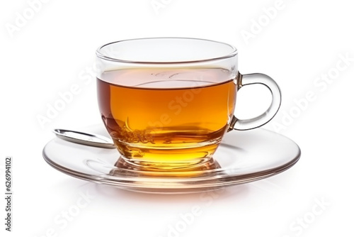 Hot tea isolated on white background.Generative Ai.