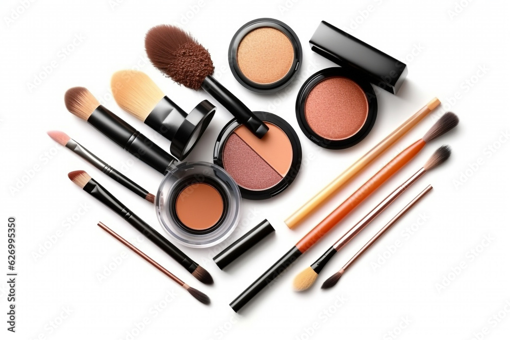 Beautiful make-up isolated on white background.Generative Ai. Beautiful make-up isolated on white background.Generative Ai.
