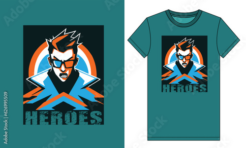 Heroes Vector Boyes printed  T Shirt