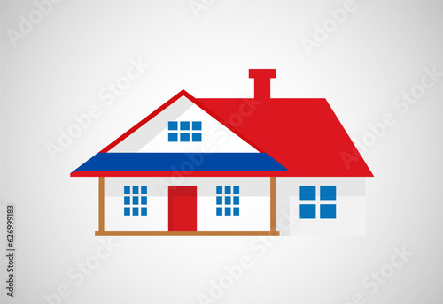 House or home design template vector illustration. Logo for real estate business or company © BakiBullah