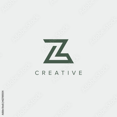 Modern unique letter ZL LZ logo design template - vector.