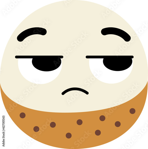 Longan Face Looking Right Mistrust