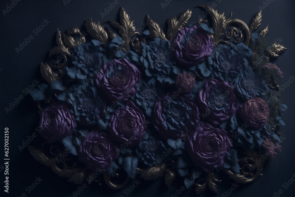 An ornate, luxurious artificial flower wall with a timeless, vintage style, surrounded by a bright, vibrant aura. An ornate, luxurious artificial flower wall with a timeless, vintage style, surrounded by a bright, vibrant aura.