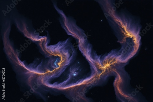 A vibrant, swirling nebula of stars and gas, illuminated by a distant supernova, against a backdrop of a star-filled night sky.