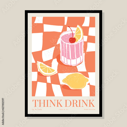Minimalist hand drawn vector illustration. Art for postcards, branding, logo design, background.