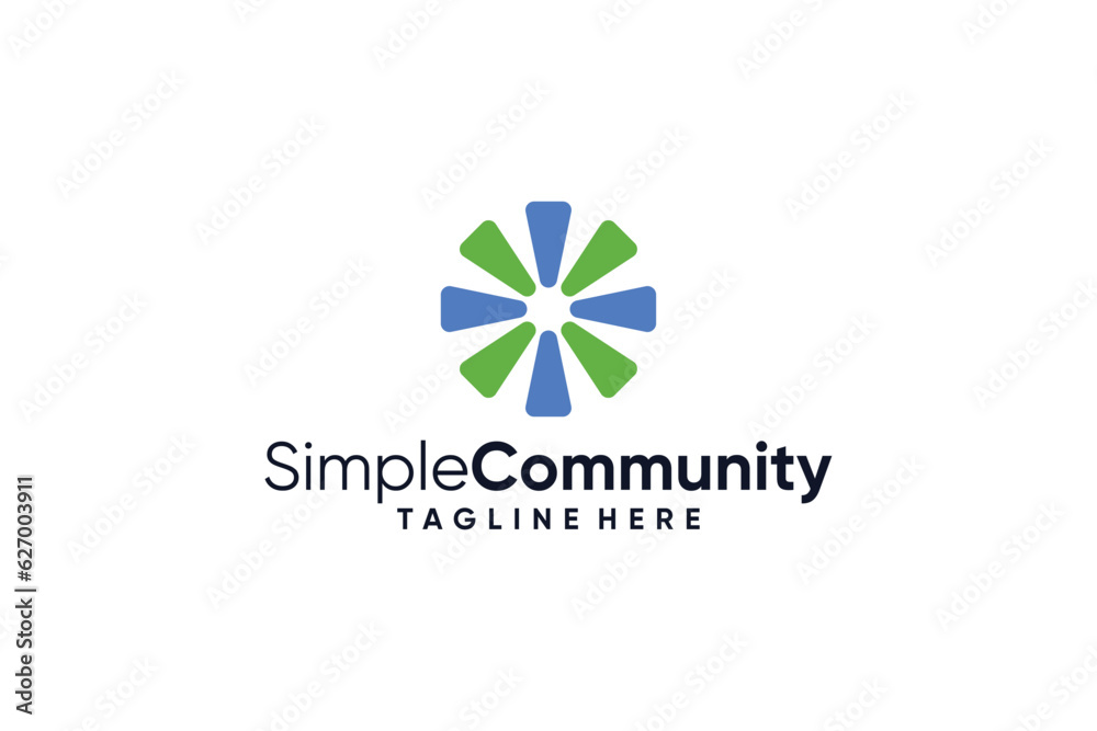 Elegant modern community logo vector