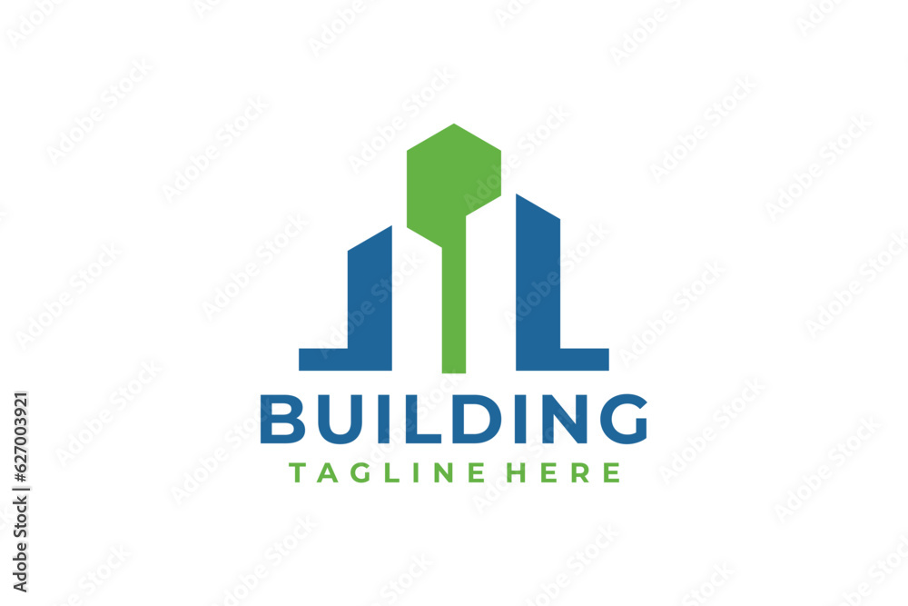 Business real estate building logo vector