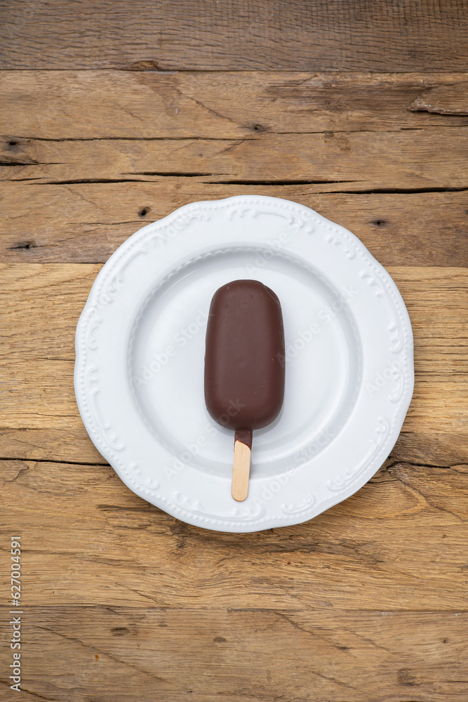 Delicious ice cream in a confectionery shop. Close-up Delicious ice cream in a confectionery shop. Close-up