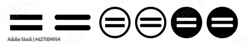 Equal sign and equal symbol photo