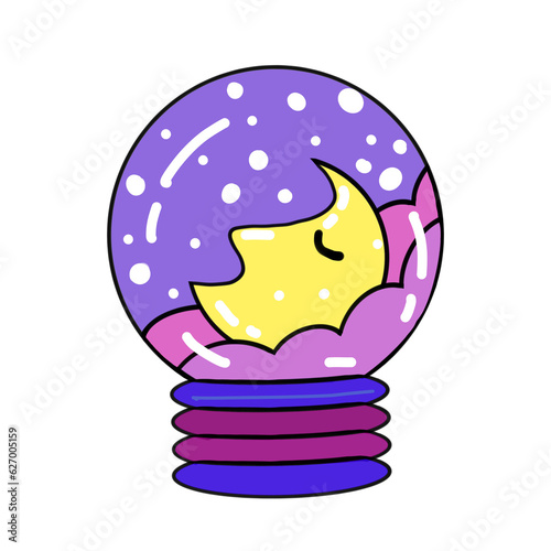 Yellow moon orb for Halloween