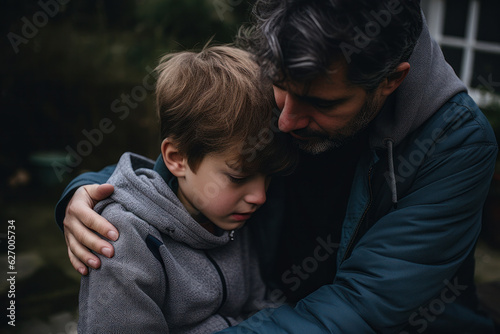 Obraz na płótnie parent comforting a child w salonie