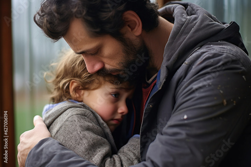 parent comforting a child