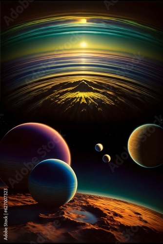 An Artist'S Rendering Of Planets In The Solar System photo