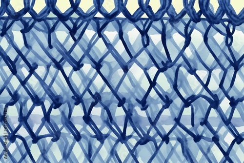 A Close Up Of A Blue Net On A Yellow Background