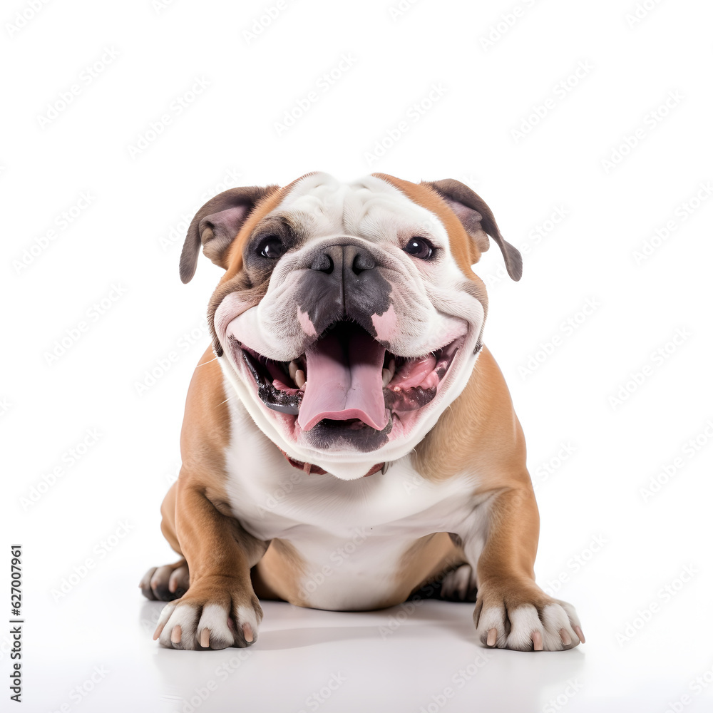A  Bulldog on white isolated background