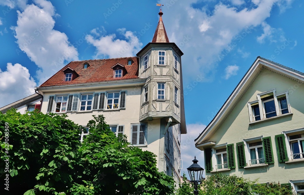 Haus mit Erkertürmchen, St. Gallen, Schweiz
