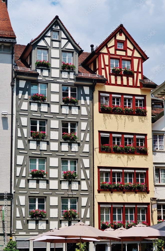 Fachwerkhäuser, St. Gallen, Altstadt