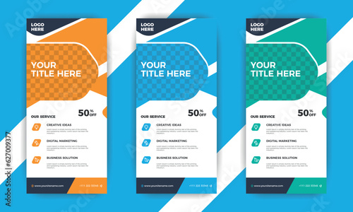 Corporate dl flyer template rack card design