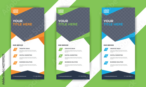 Corporate dl flyer template rack card design