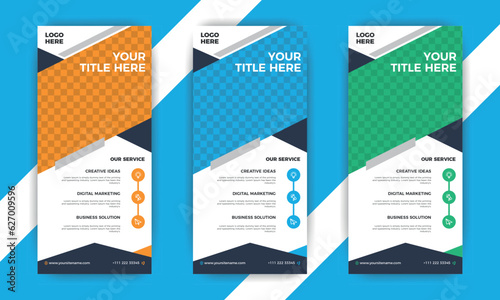 Corporate dl flyer template rack card design