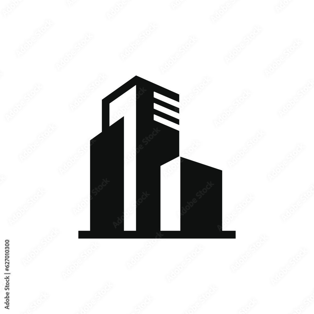 Building icon isolated on white background